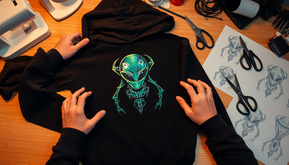 How to Make a Hoodie with an Alien Design